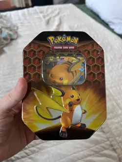 Pokemon TCG Hidden Fates Raichu GX Tin — Factory Sealed — English - Image 1