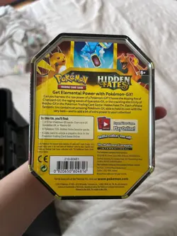 Pokemon TCG Hidden Fates Raichu GX Tin — Factory Sealed — English - Image 3
