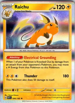 Raichu - (Paldean Fates) 019/091 Deck Exclusives Pokemon NM Normal - Image 1