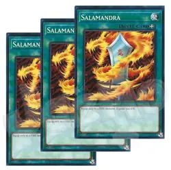 Yugioh - Salamandra x 3 - NM - Plus Free Holographic Card - Image 1