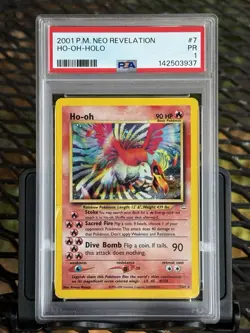 PSA 1 Ho-Oh 7/64 2001 Neo Revelation Holo Rare Pokemon Card - Image 1