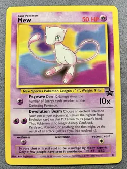 Pokemon TCG Mew 8 WOTC Black Star Promo Regular Card LP - Image 1