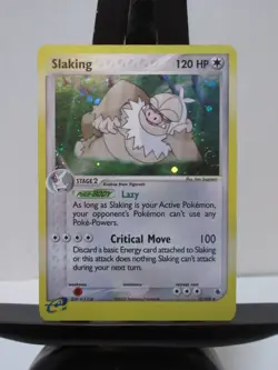Pokemon Slaking 12/109 EX Ruby Sapphire Holo Rare SWIRL 2003 - Image 1