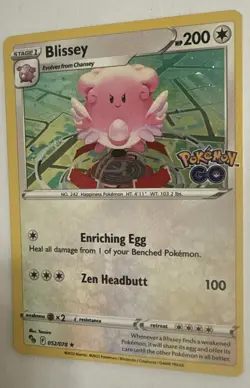 Blissey 52/78 Cosmos Holo Promo Pokemon GO Set Pokemon TCG NM 1113 #266 - Image 3
