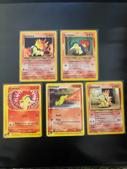 Pokemon TCG Cyndaquil Lot of 5! 56/111 57/111 59/100 61/105 105/165 - Image 1