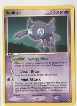 Pokemon Sableye EX Power Keepers 22/108 Rare EN 2007 Ken Sugimori - Image 1