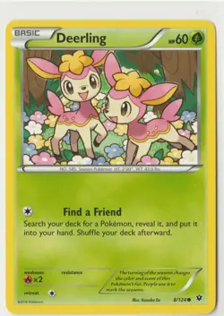 Pokemon Deerling Fates Collide 8/124 Common EN - Image 1