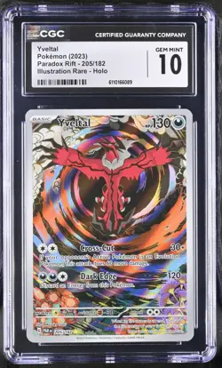 Yveltal 205/182 CGC 10 - 2023 Pokemon SV Paradox Rift IR - Image 1