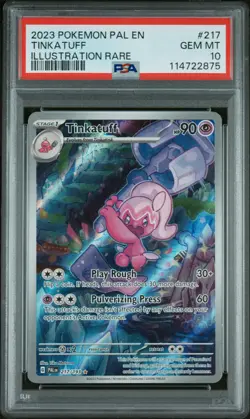 2023 Pokemon Pal En-Paldea Evolved #217 Tinkatuff PSA 10 - Image 1