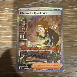 Pokemon TCG Clemont's Quick Wit Card 243/191 Surging Sparks Series NM - Image 1