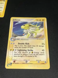 Pokemon TCG Jolteon 2 card lot, Sandstorm Holo, Jungle Unlimited - Image 3