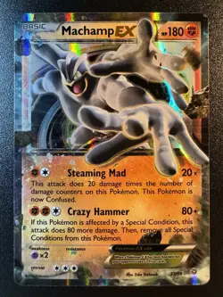 Machamp EX - 37/98 - XY Ancient Origins Ultra Rare Holo Pokemon Card - LP+ - Image 1