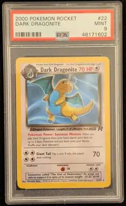Dark Dragonite 22 Rocket Pokemon PSA 9 - Image 1