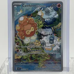 Pokemon TCG Surging Sparks Castform Sunny Form #195/191 Illustration Rare NM - Image 1