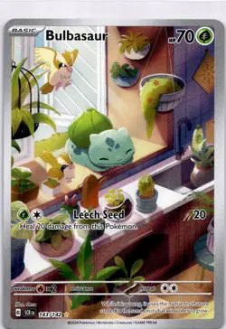 Pokemon Bulbasaur 143/142 SV07: Stellar Crown Illustration Rare NM/M - Image 1