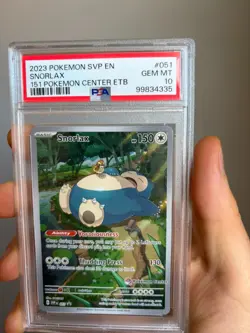 SNORLAX PSA 10 2023 POKEMON SVP EN #051 151 POKEMON CENTER ETB GEM MINT - Image 1