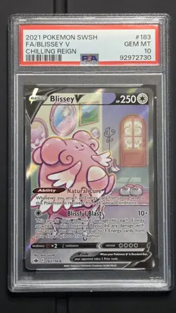 Pokemon - Blissey V Alt Art 183 **GEM MINT PSA 10** Chilling Reign - Image 1