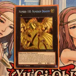 Yugioh! Number 100: Numeron Dragon - RA01-EN039 - Secret Rare - 1st Edition Near - Image 2