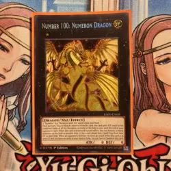 Yugioh! Number 100: Numeron Dragon - RA01-EN039 - Secret Rare - 1st Edition Near - Image 3