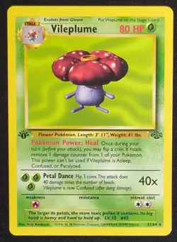 Vileplume 31/64 1st Edition Jungle Pokemon Card - Image 1