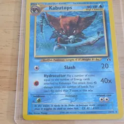 Pokemon Kabutops Neo Discovery Rare Unlimited 25/75 English TCG Card 90 HP - Image 1