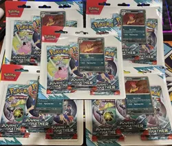 Pokemon TCG Journey Together 3 Pack Blister Scrafty Promo Lot Of 5 New Sealed - Image 1