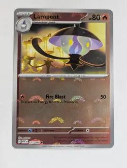Lampent [Pokeball Pattern Reverse Holo] 017/086 SV White Flair Pokemon TCG NM - Image 1