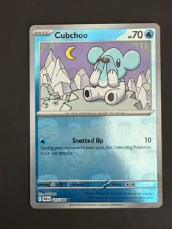 🔥Cubchoo (Master Ball Pattern) 025/086 Holo - Pokemon SV: Black Bolt NM+🔥 - Image 3