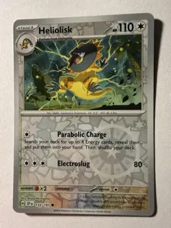 Heliolisk SSP 155/191 Surging Sparks Common Reverse Holo Pokemon TCG - Image 1