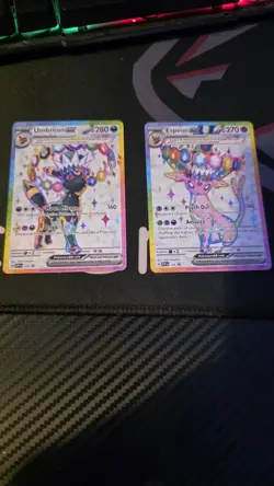Pokemon TCG | Espeon EX 175 and Umbreon EX 176 | S&V Black Star Promo Pair - Image 2