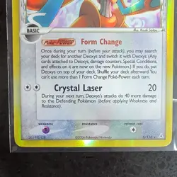 Clean! Pokemon Deoxys EX Delta Species Holon Phantoms Holo Rare 5/110 - Image 3