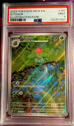 2023 POKEMON MEW EN-151 ILLUSTRATION RARE #167 IVYSAUR PSA 9 - Image 1