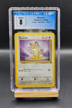 Pokemon Meowth 1999 Jungle 56/64 CGC 8 - Image 1