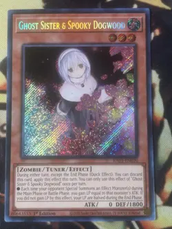 Yugioh: Ghost Sister & Spooky Dogwood - RA03-EN020 Secret Rare 1st Edition NM - Image 1