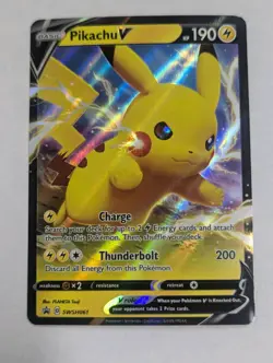 Pikachu V SWSH061 SWSH: Sword & Shield Promo Cards Holo Pokemon TCG NM - Image 1