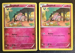 Snubbull 68/124 x2 1 RH 1 Reg XY Fates Collide Pokemon 2016 Common TCG Card MP - Image 1