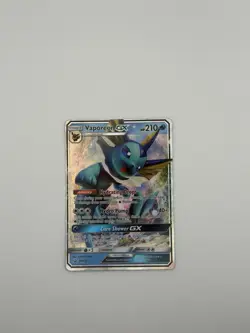 Pokemon TCG Vaporeon GX SM Black Star Promo Card SM172 Holo - Image 1