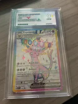 Pokemon Card Espeon EX 175 Black Star Promo Graded ACE 9 - Image 1