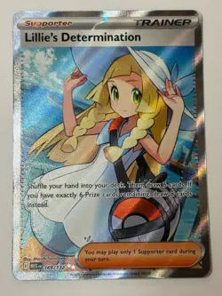 Pokemon Lillie's Determination 169/132 Secret Rare Mega Evolution Card - Image 1