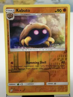 SHIPS SAME DAY Pokemon Card NM/M Kabuto 77/181 Reverse Holo Fighting Type 2019 - Image 2