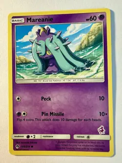 Mareanie - 105/214 - Common - Battle Academy: Mewtwo Deck - Near Mint Pokemon - Image 1