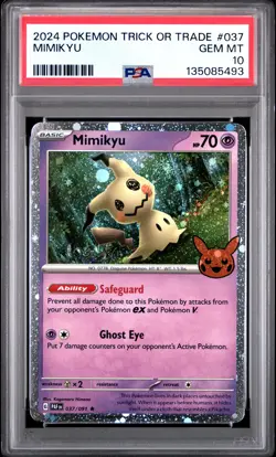 2024 POKEMON TRICK OR TRADE #037 MIMIKYU PSA 10 - Image 1