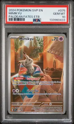 2024 POKEMON SVP EN-SV BLACK STAR PROMO #075 MIMIKYU PSA 10 - Image 1