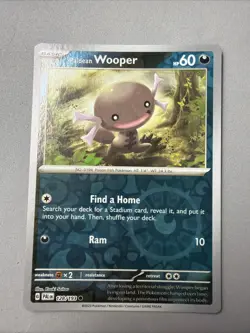 Pokemon TCG * SV Paldea Evolved * 128/193 Paldean Wooper REVERSE HOLO Common NM - Image 1