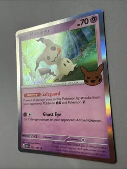 Pokemon TCG * SV Paldea Evolved * 97/193 Mimikyu Mirage HOLO Stamp Trick Trade - Image 2