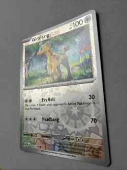 Pokemon TCG * SV Paldea Evolved * 154/193 Girafarig REVERSE HOLO Common * NM - Image 2