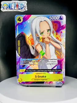 One Piece Card Game 🏴‍☠OP13-114 S-Snake RARE NM Alt Art Foil ENGLISH - Image 1