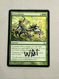 MTG Overwhelm Artist Proof and Signature Signed Reynolds - Image 1