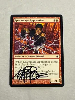 MTG Sparkmage Apprentice Artist Proof and Signature Signed Poole - Image 1
