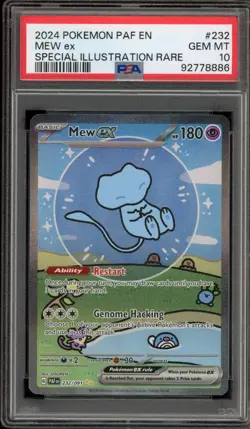Pokemon Mew ex Paldean Fates Special Illustration Rare #232 PSA 10 Gem Mint - Image 1